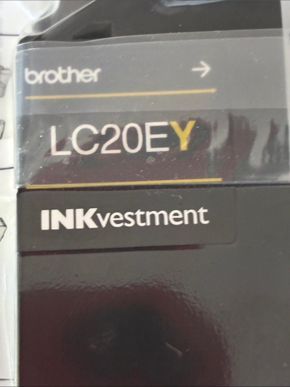 Brand new factory sealed Brother yellow printer ink inkvestment LC20EY - Picture 4 of 5